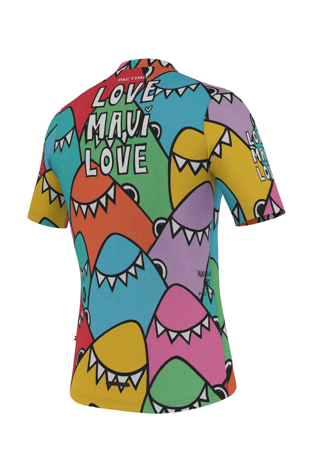Men's Maui Relief Shirt - Rainbow Welzie Design - Back View