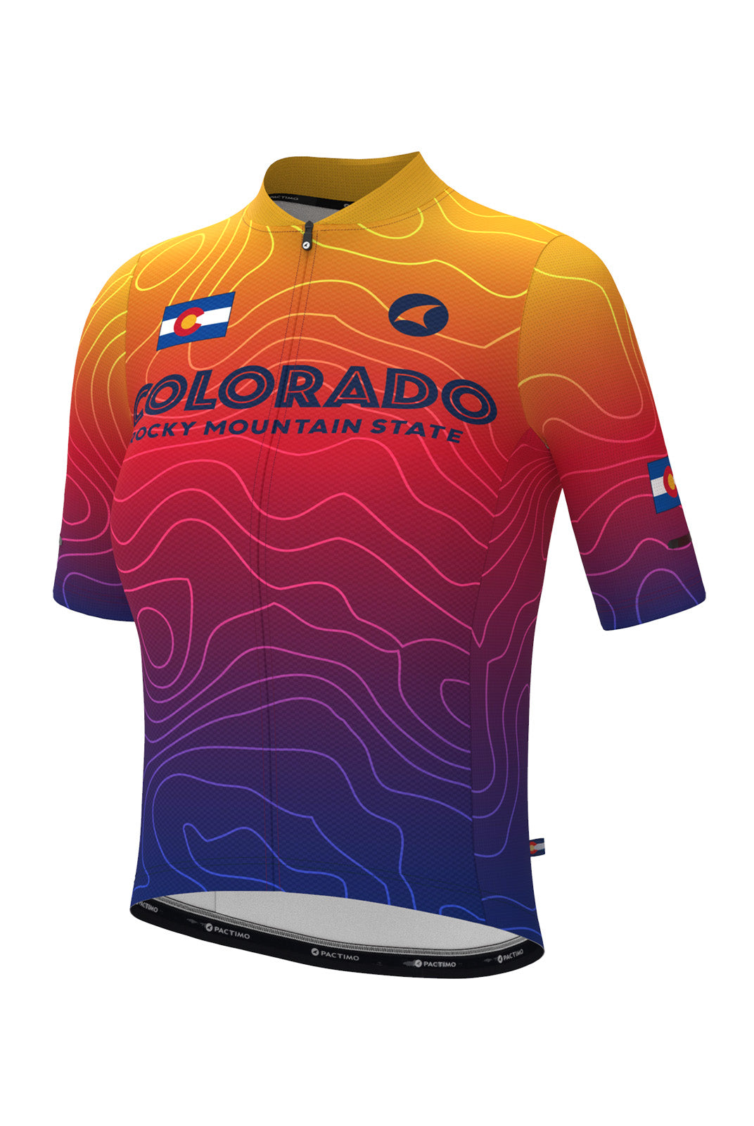 Women's Colorado Cycling Jersey - Ascent Aero Dawn Ombre Front View