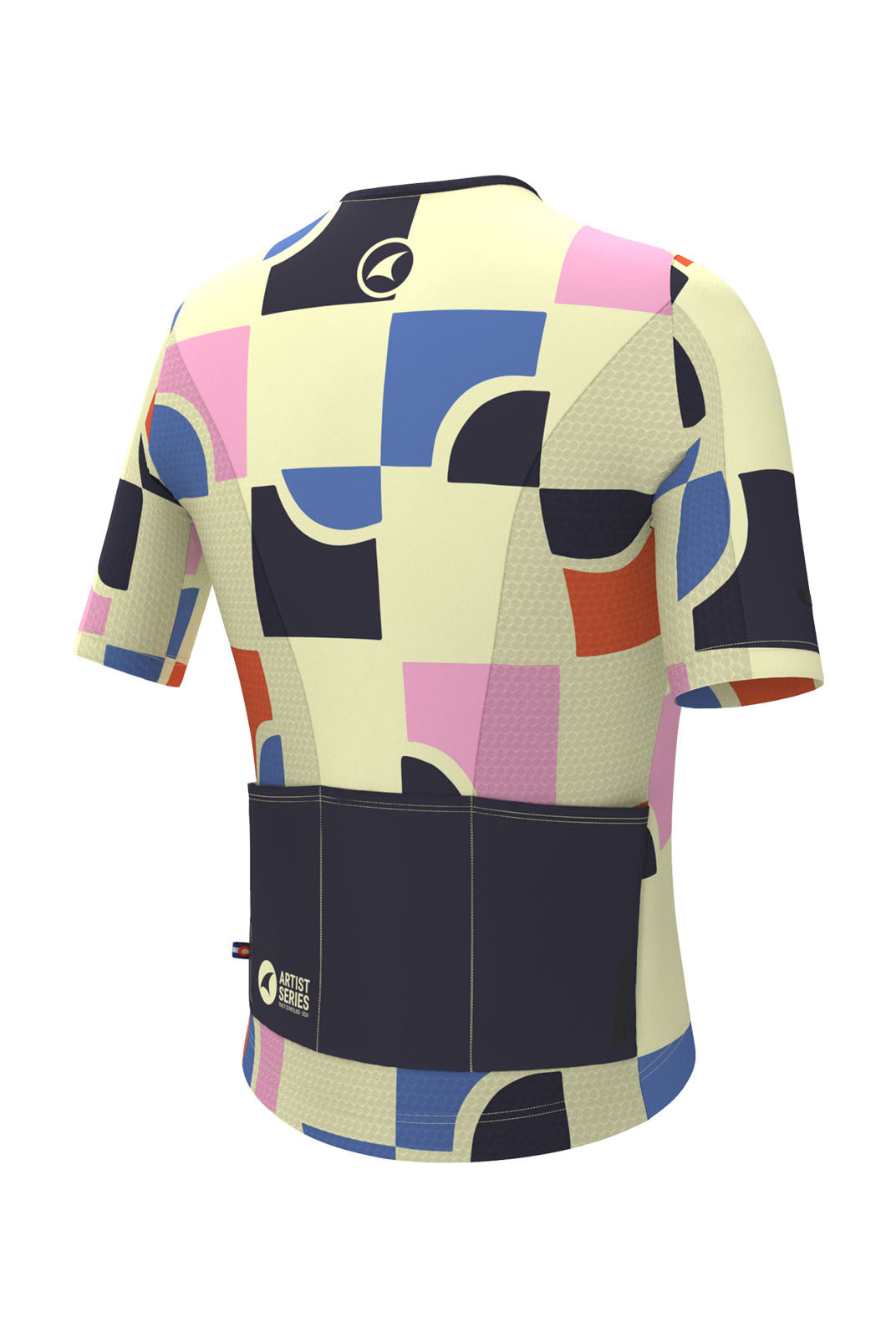 Women's Unique Cycling Jersey - Geo Back View