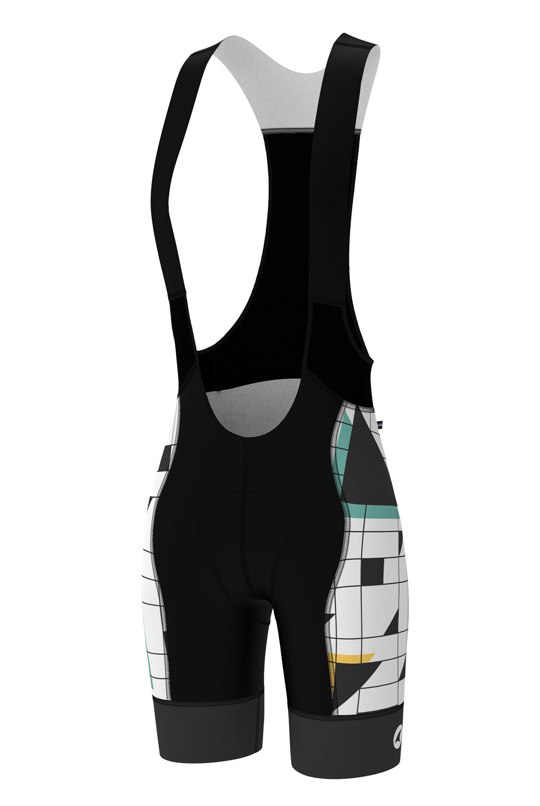 Women's Cycling Bib Shorts - White Sandra Fettingis Design