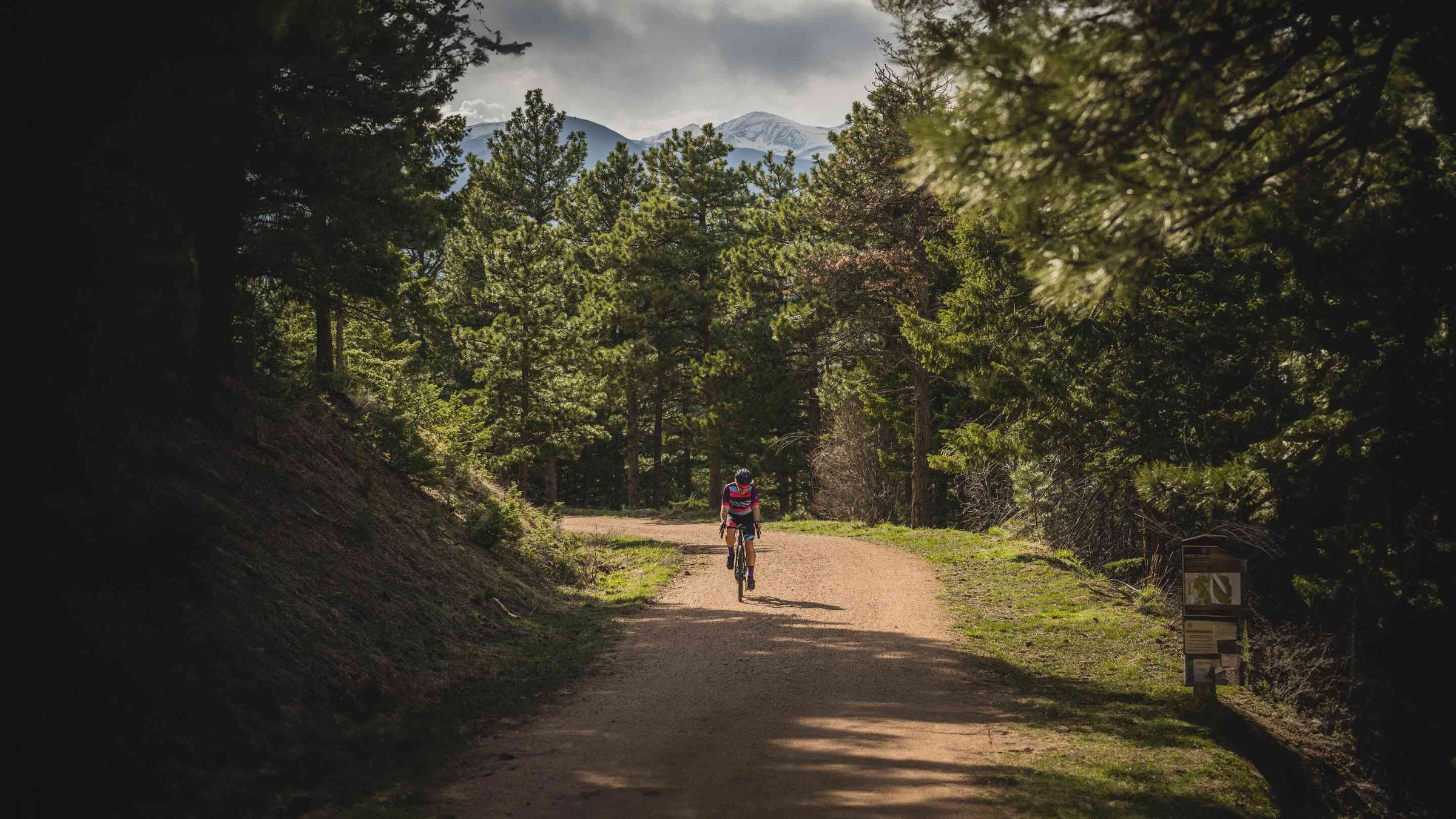 Female Gravel Cyclist in Colorado