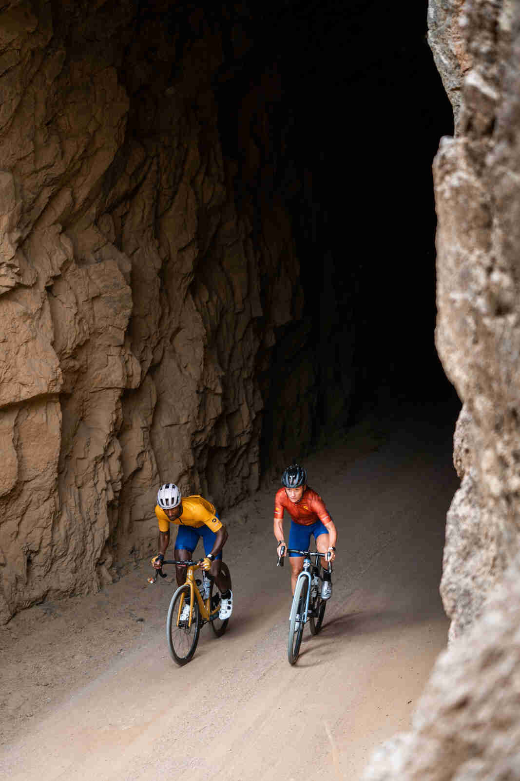 Cyclists Riding Gold Camp Road