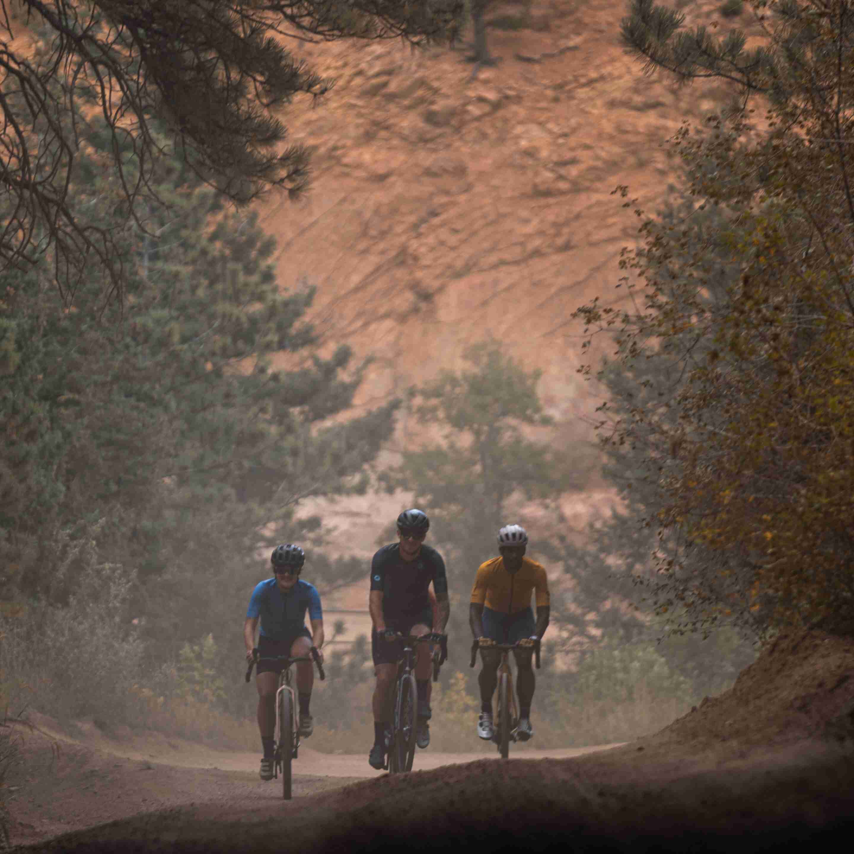 Dirt Road and Cyclists in Colorado