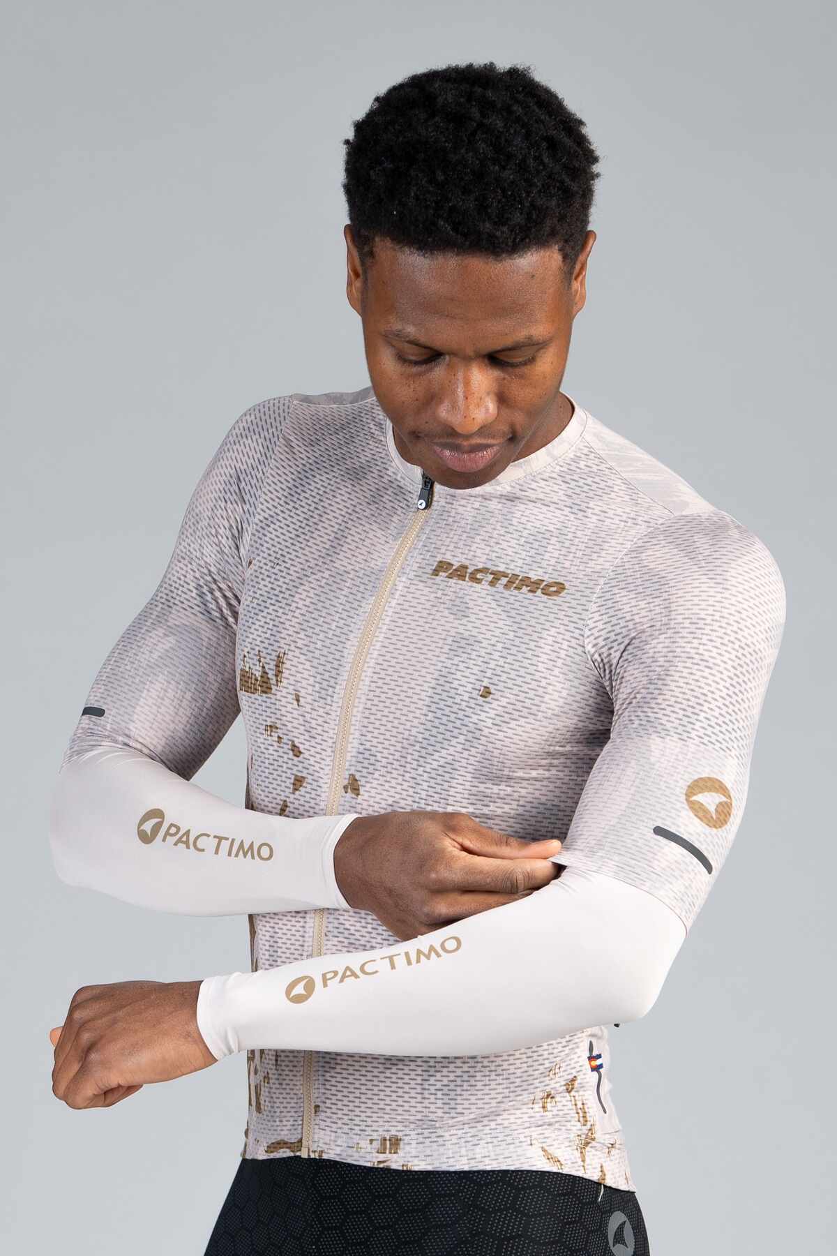Dune White Cycling Sun Sleeves