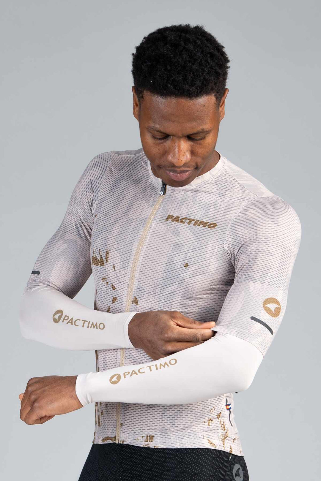 Dune White Cycling Sun Sleeves