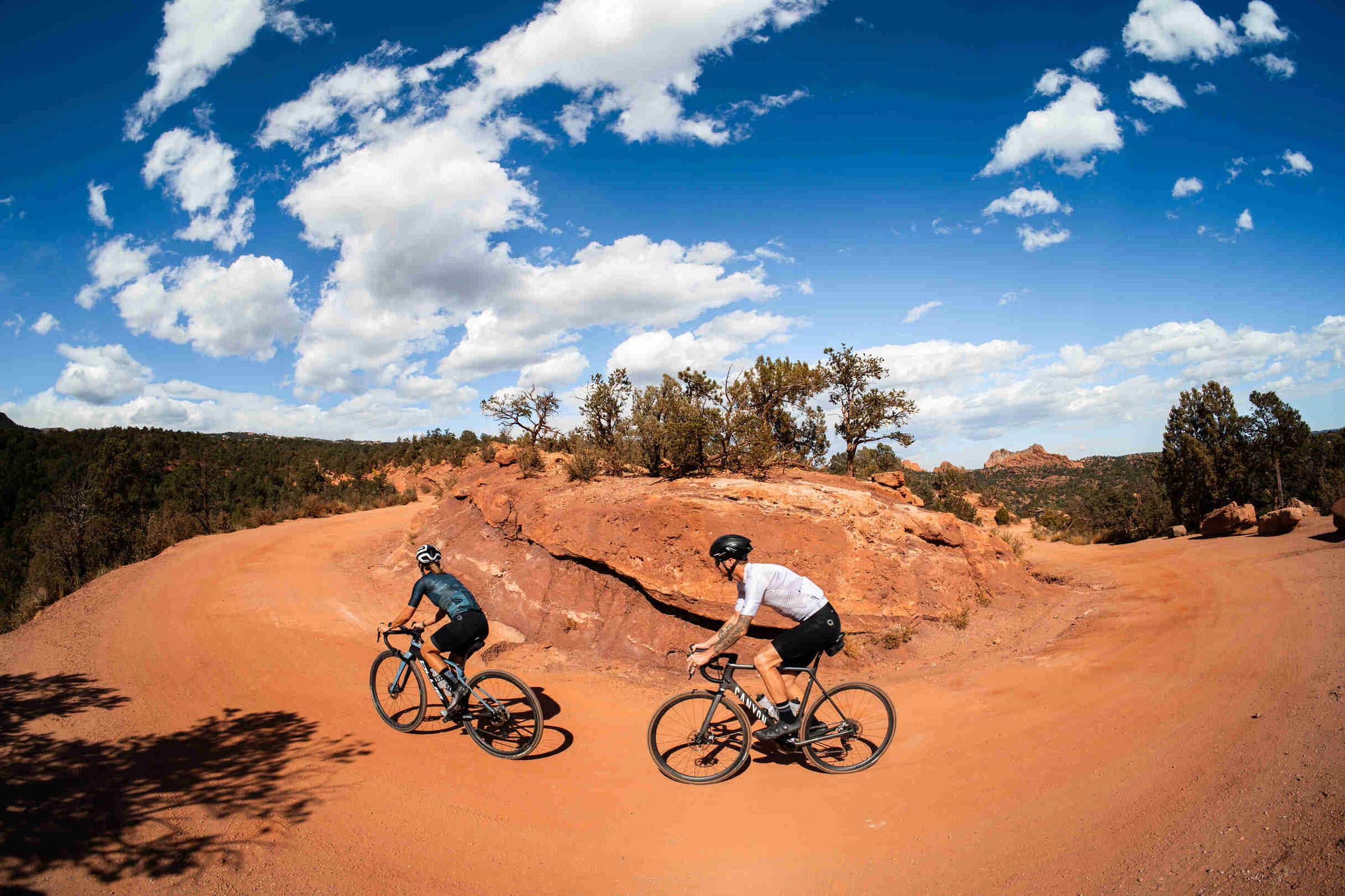 Gravel Cyclists Riding in Colorado