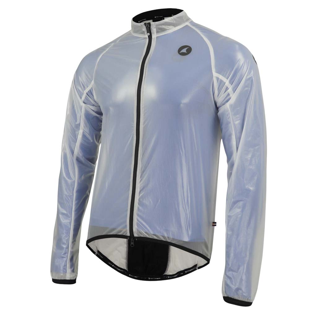 Fully Packable Clear Ultra Lite Cycling Rain Jacket