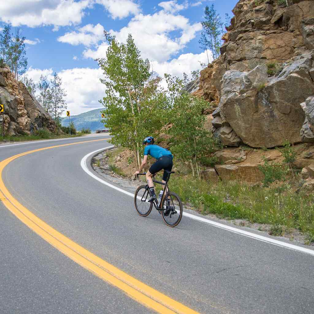 Cyclist Ascending Squaw Pass