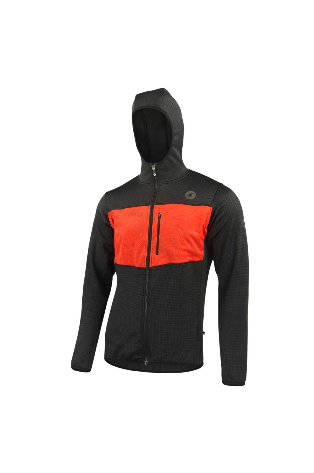 Men's Red Full Zip Cycling Hoodie