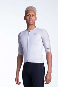 Men's White Aero Cycling Jersey - Flyte Front View