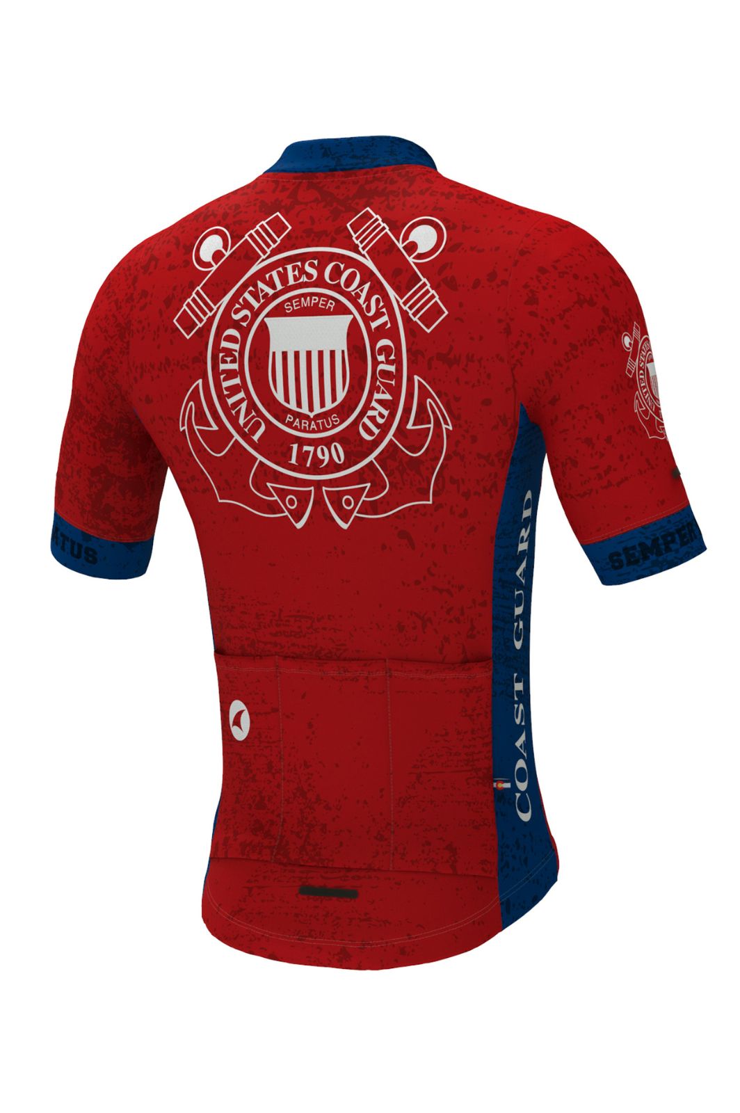 Men's US Coast Guard Cycling Jersey - Ascent Aero Back View