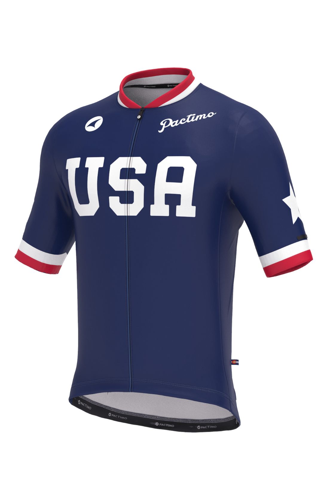 Mens USA Cycling Jersey Olympic Retro Aero Fit Pactimo