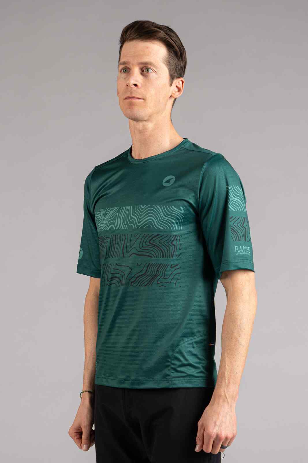 Men's Green MTB Jersey - Front View