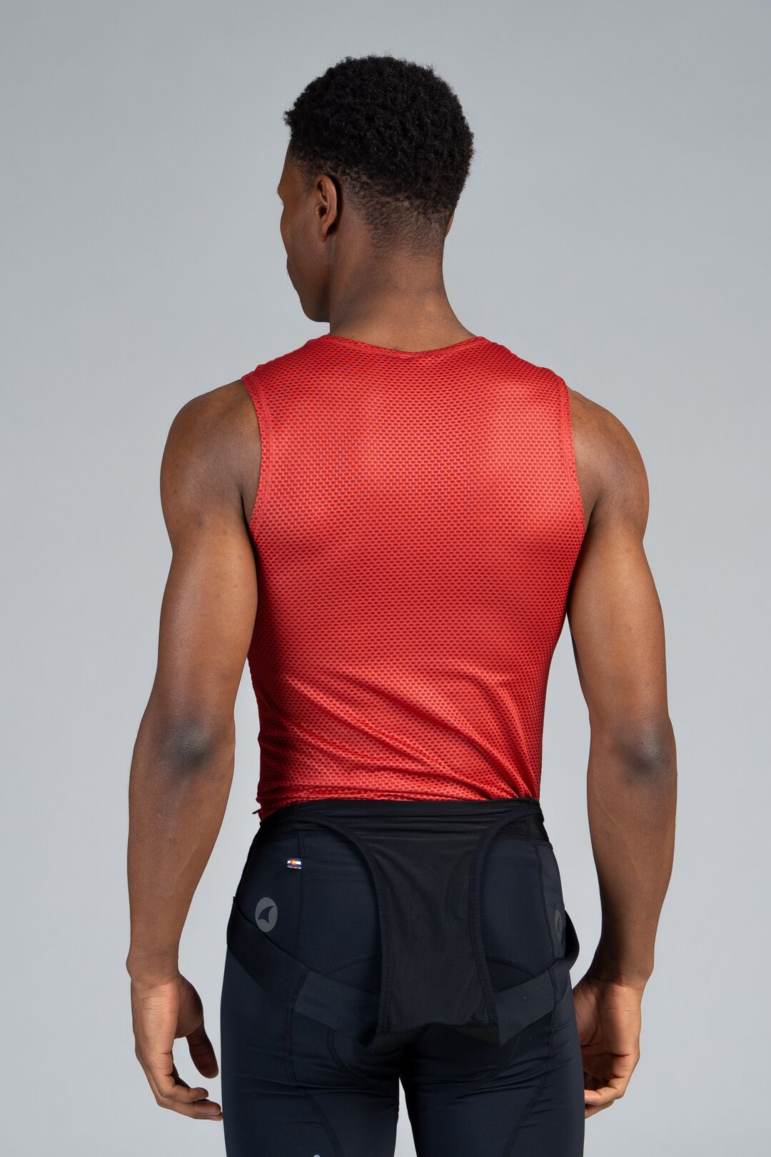 Men's Red Rock Sleeveless Cycling Base Layer - Back View