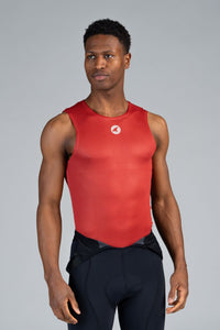Men's Red Rock Sleeveless Cycling Base Layer - Front View