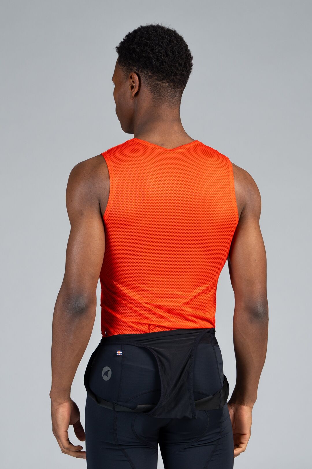 Men's Red Sleeveless Cycling Base Layer - Back View