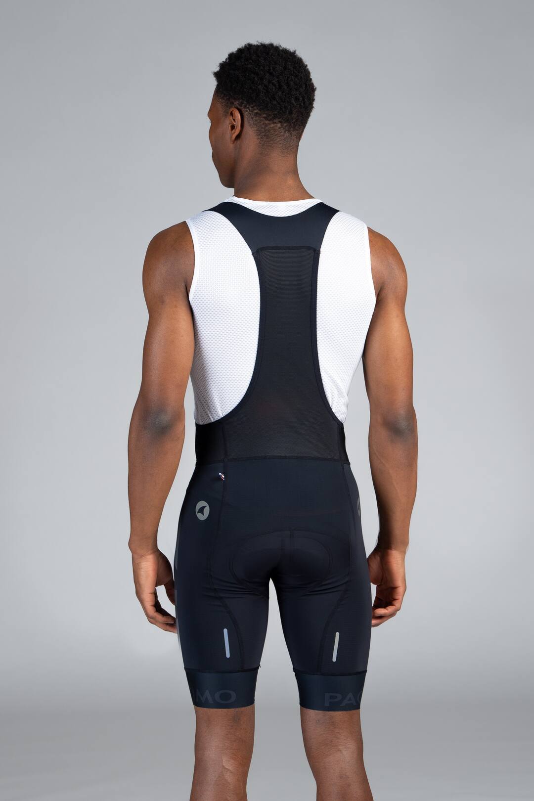 Men's Ascent Vector Long Length Cycling Bibs - Back View