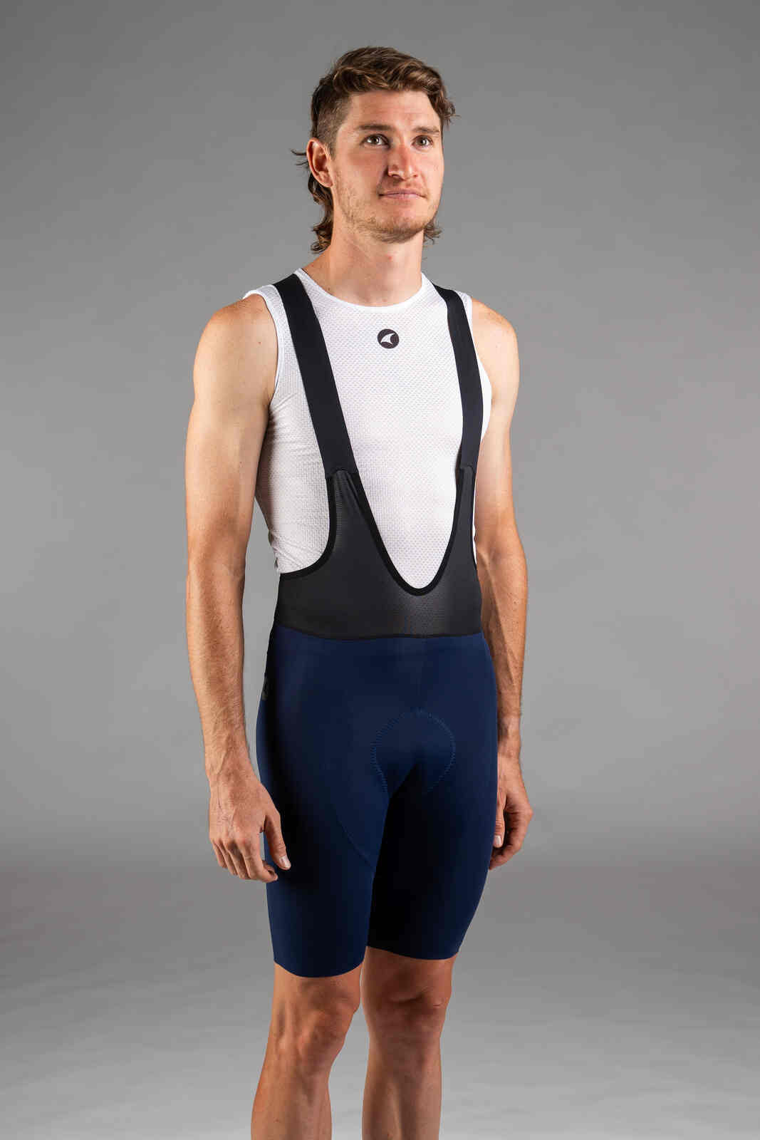 Men's Navy Blue Cycling Bibs - Back View