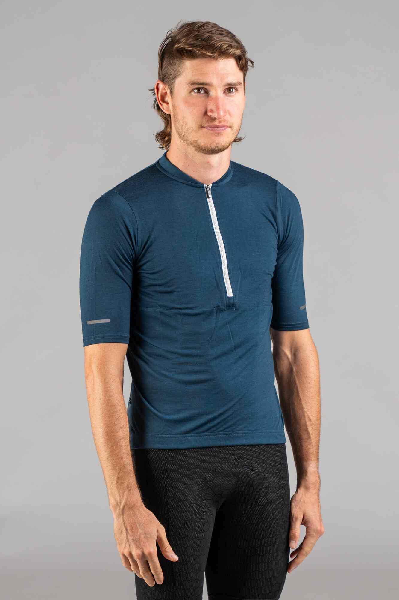 Custom wool cycling jersey sales