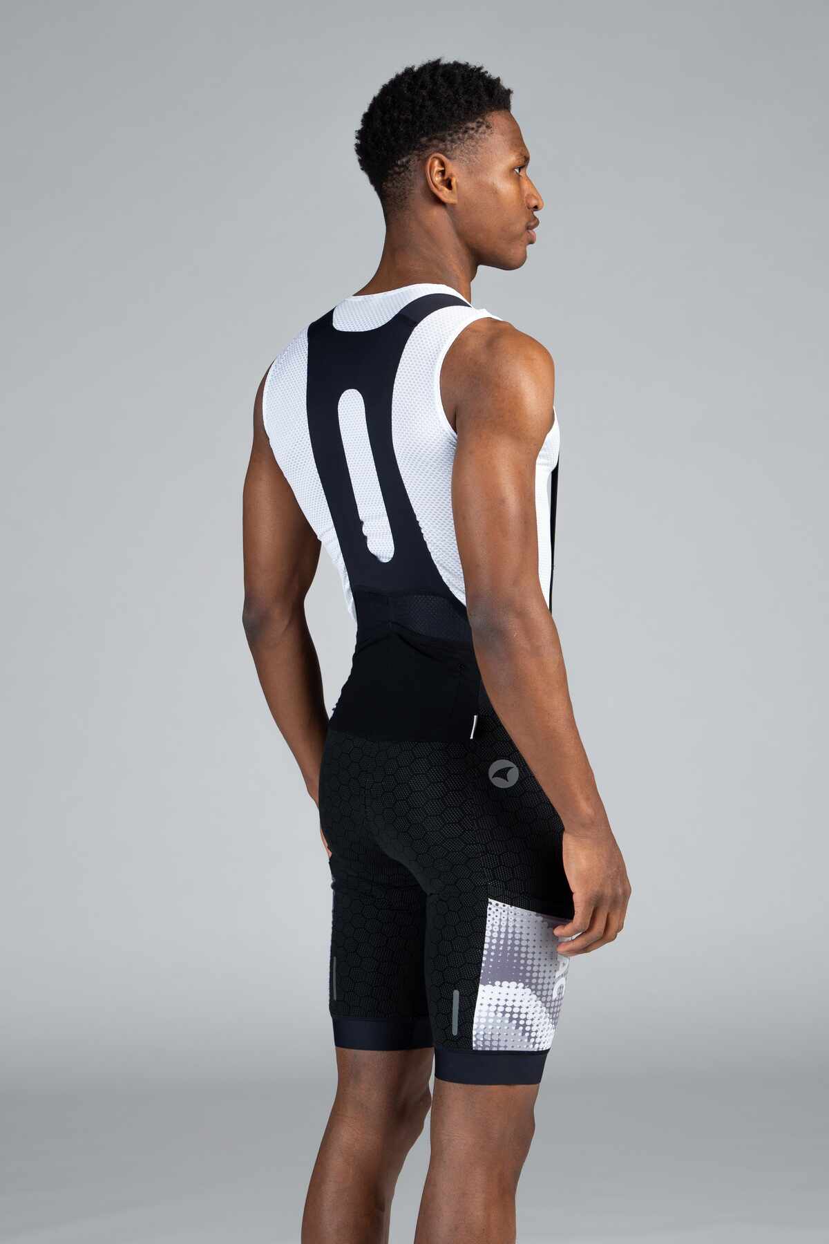 Men's PAC Cargo Bib Shorts - Granite Back View