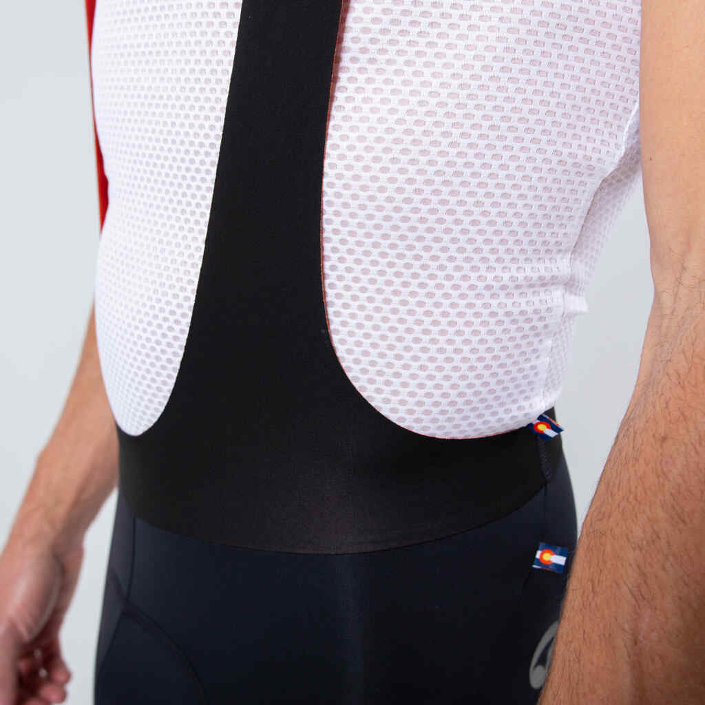 Mesh Cycling Base Layer & Raw Edge Cut Bib Uppers