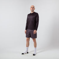 Men's Black Long Sleeve Running Shirt - Front View 