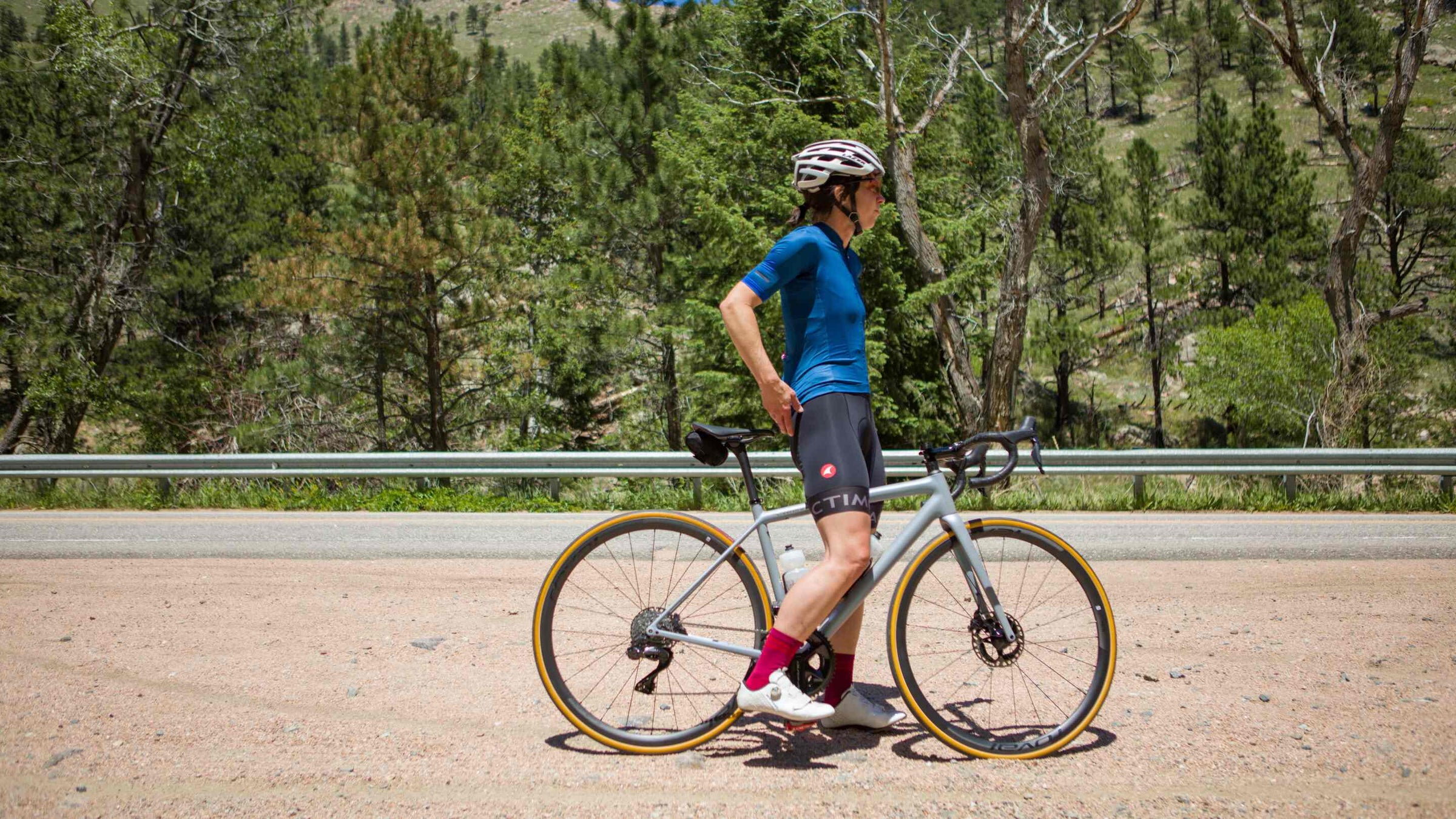 Woman Cycling in Colorado - Lefthand/Jamestown