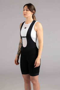 Women's Long Distance Cargo Bib Shorts - Front View