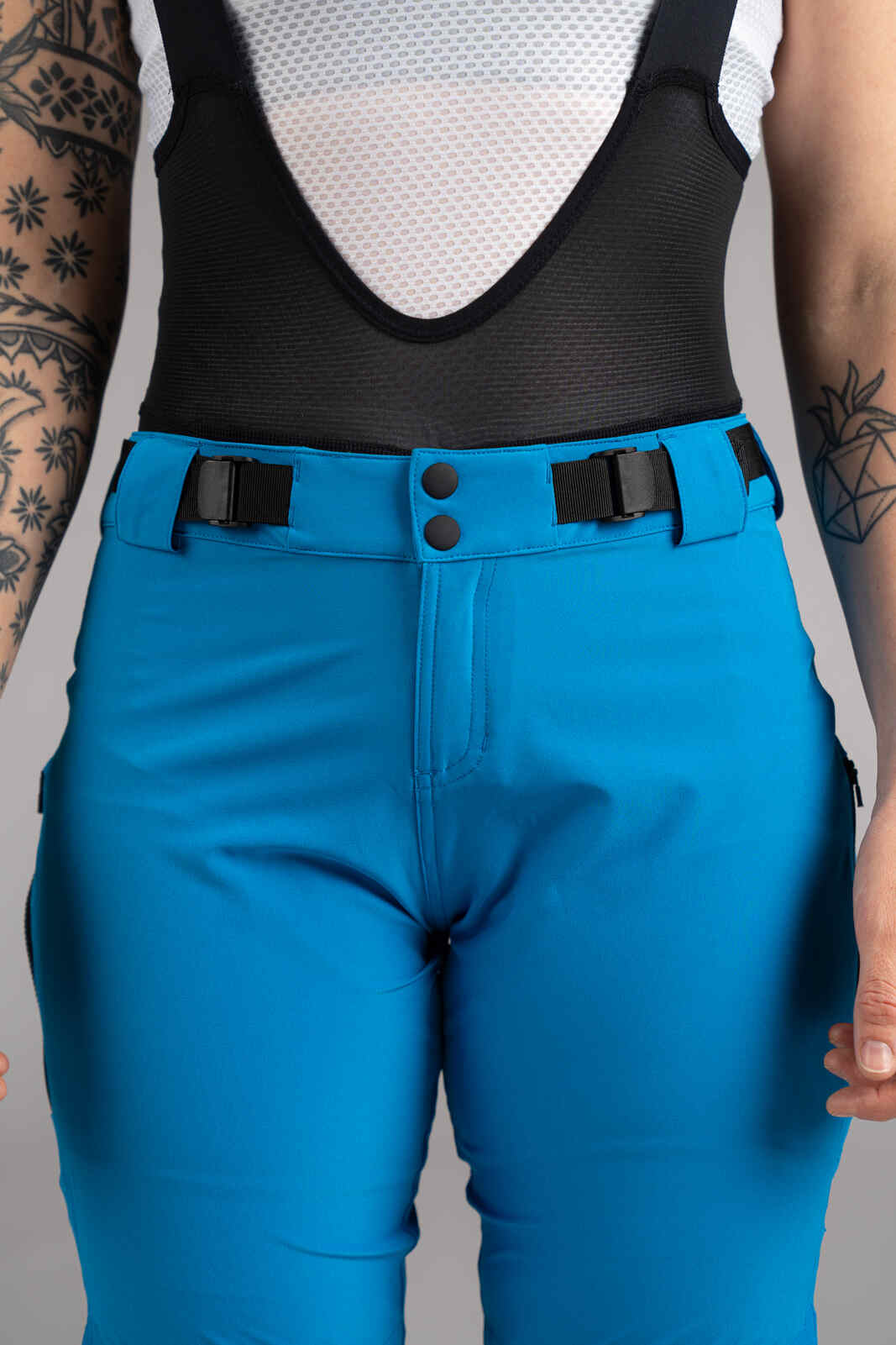 Women's Blue MTB Shorts - Waist Band Adjustment