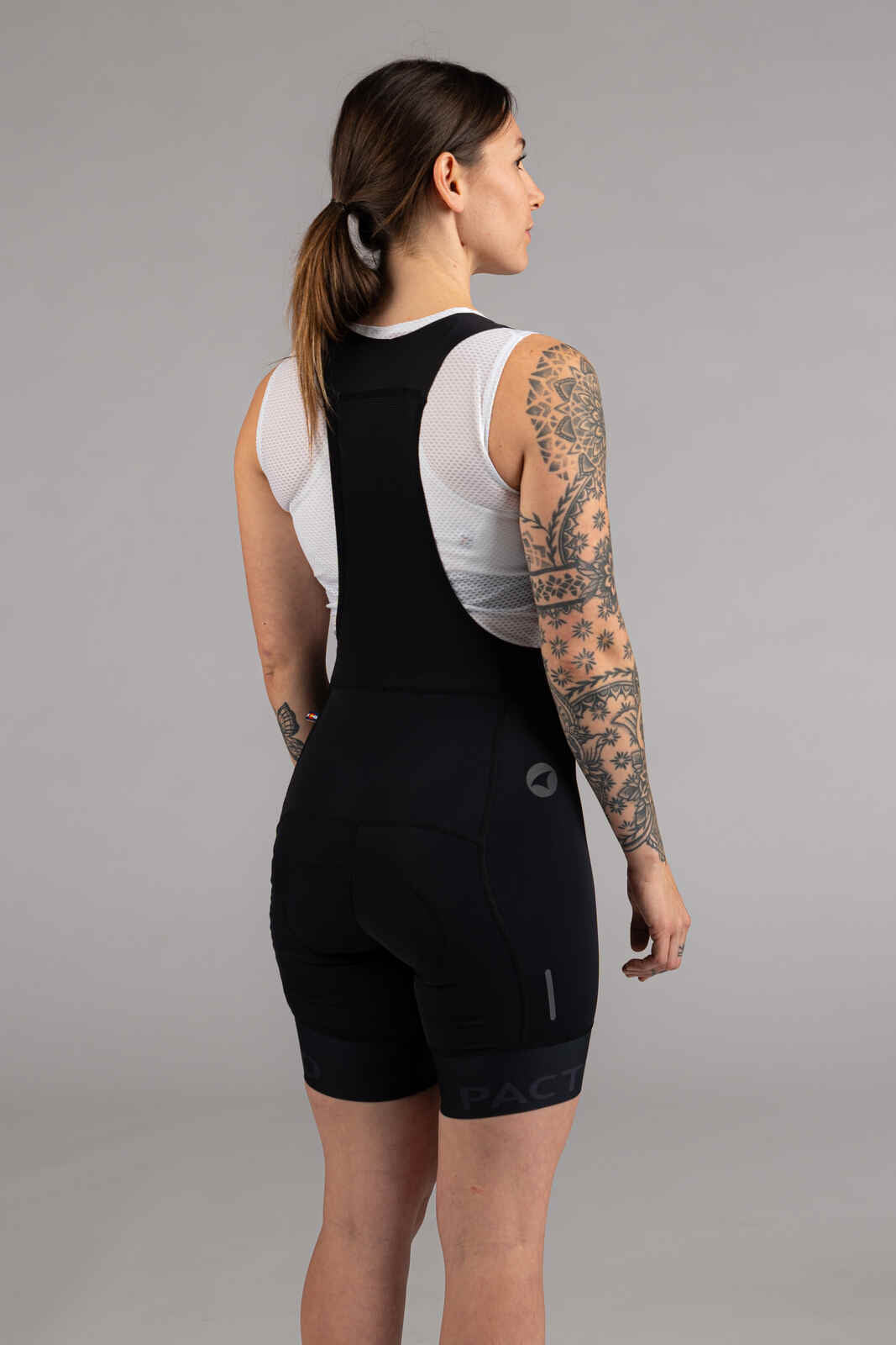 Women's Cycling Bibs - Ascent Vector Back View