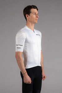 Men's White Ascent Aero Cycling Jersey - Front View