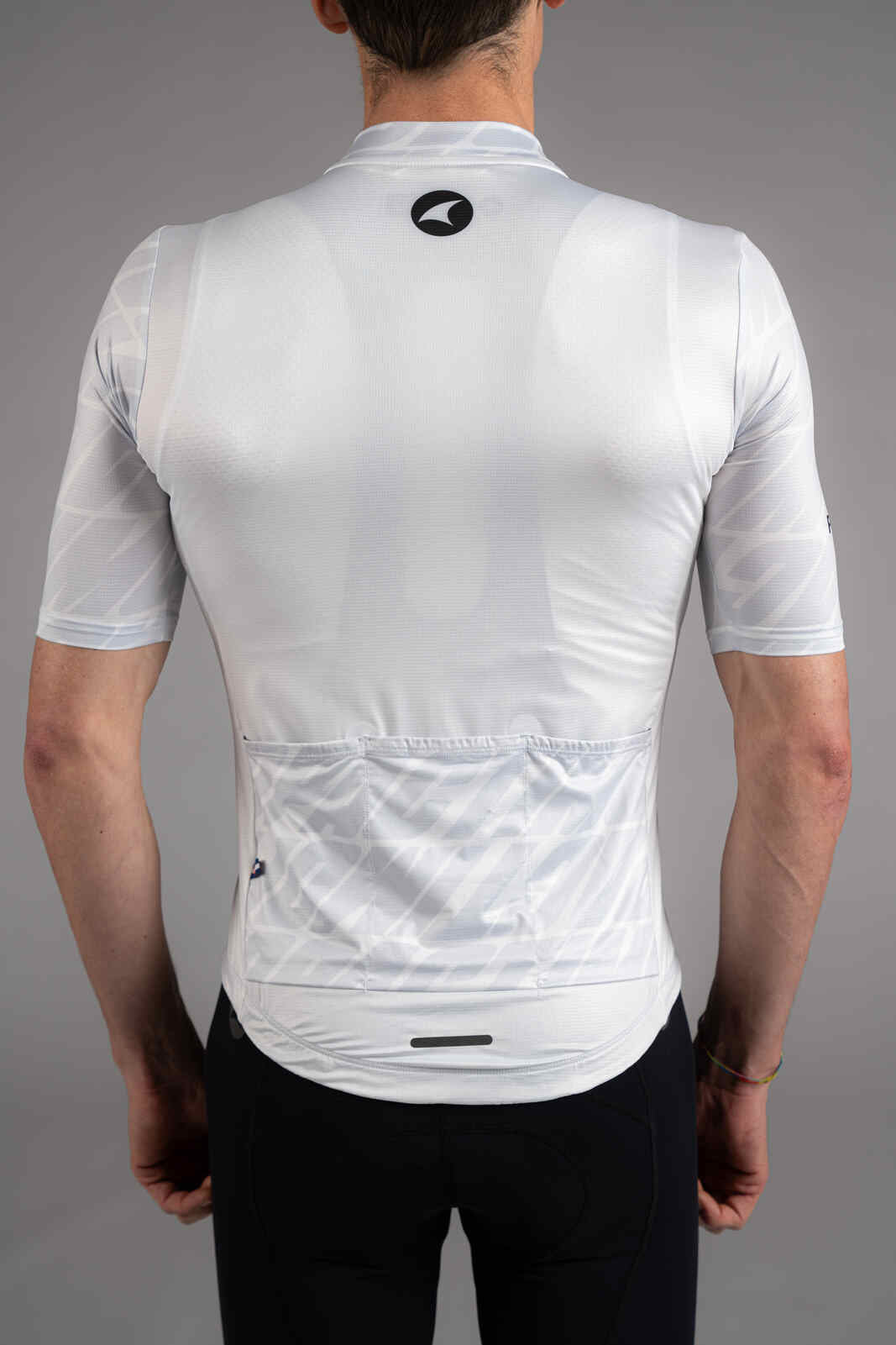 Men's White Ascent Aero Cycling Jersey - Back Pockets