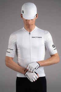 White Padded Cycling Gloves