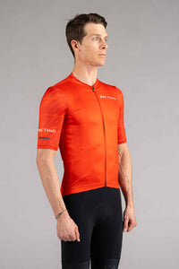 Men's Red Ascent Aero Cycling Jersey - Front View