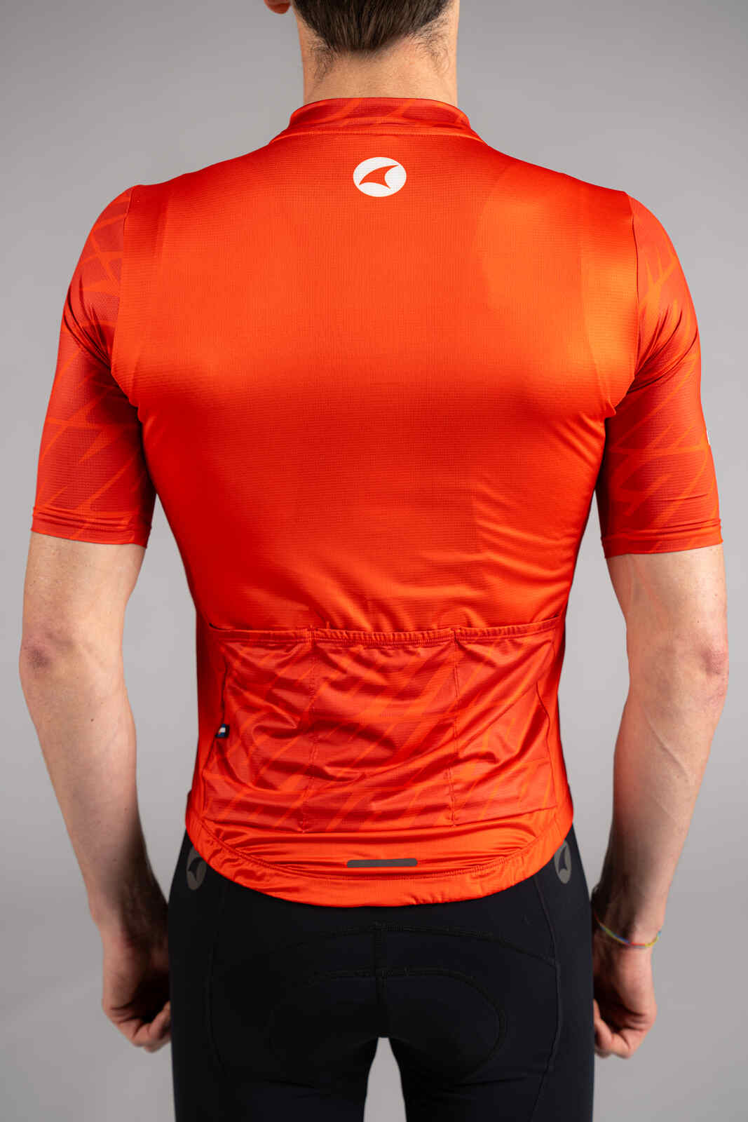 Men's Red Ascent Aero Cycling Jersey - Back Pockets