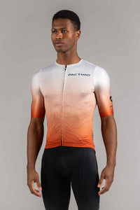 Men's Summit Aero Red Fade Cycling Jersey - Front View