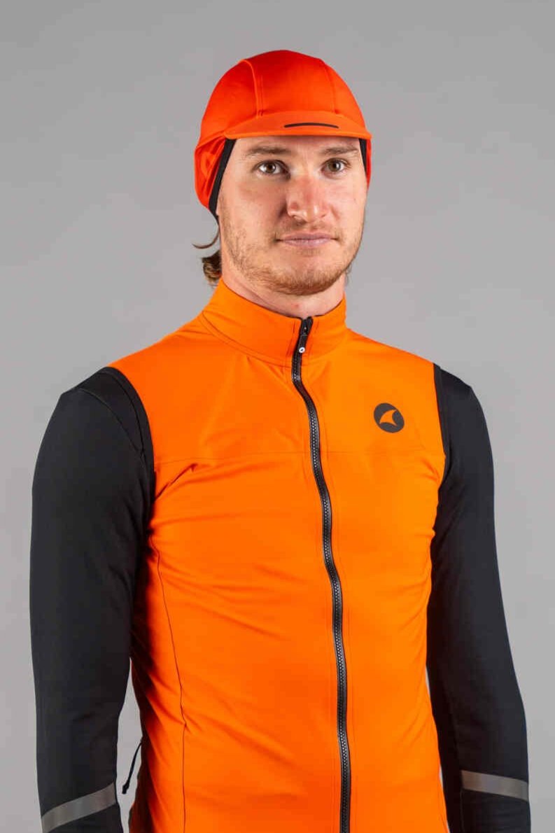 Orange cycling cap shop