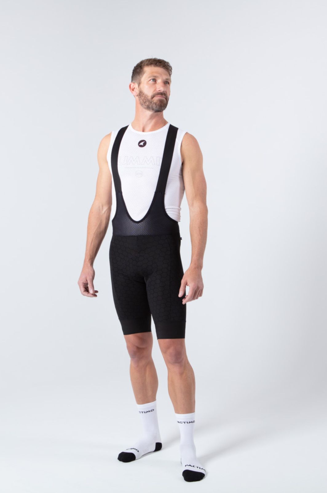 Men's Summit Stratos "12-Hour" Long Length Cycling Bibs - Front View