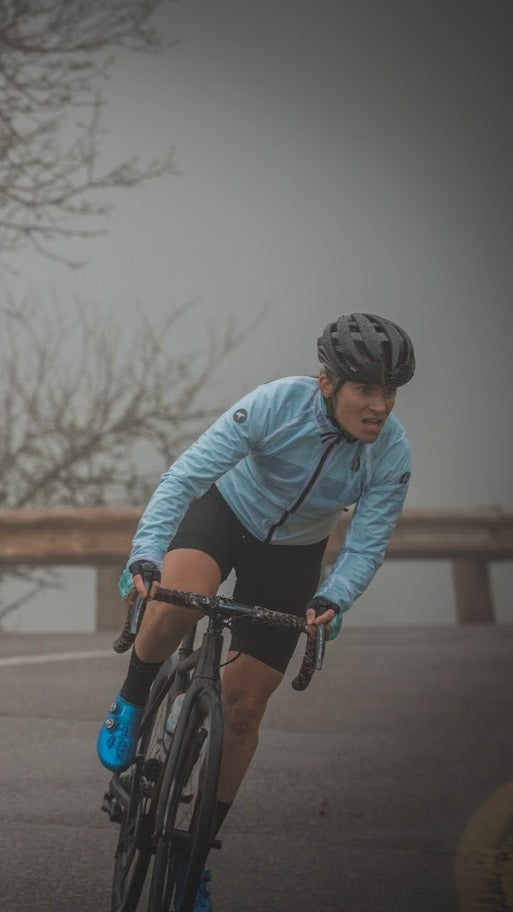 Women's Lightweight Cycling Rain Jacket on the Road