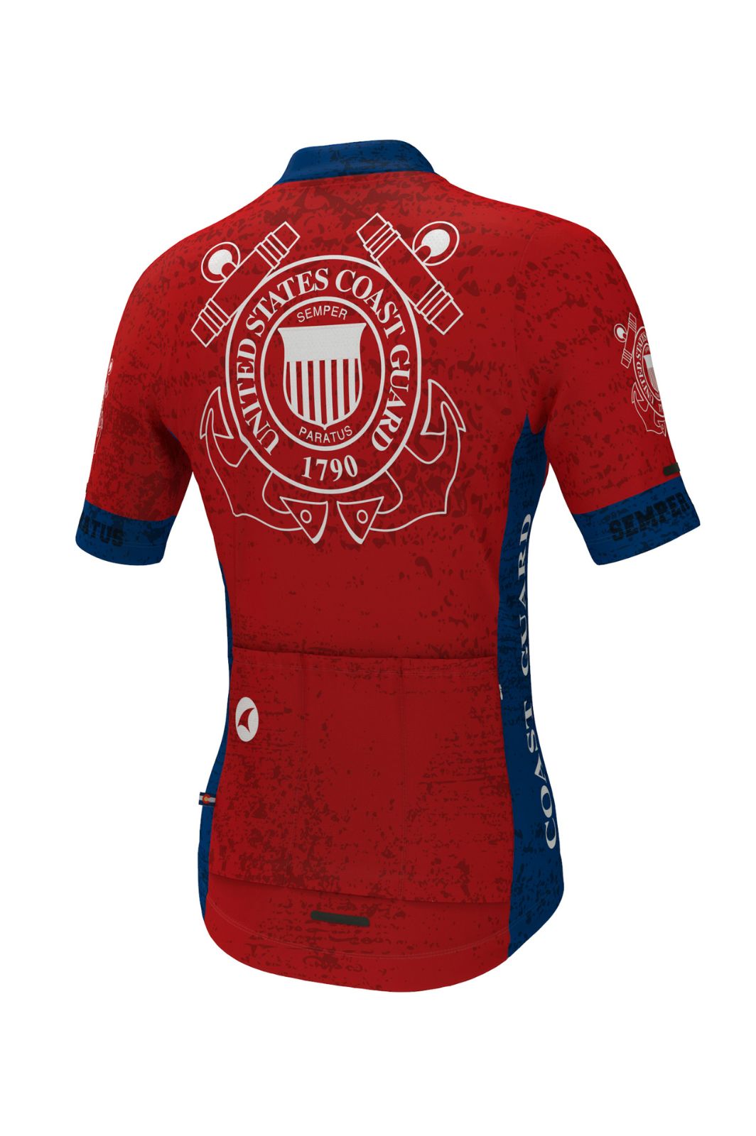 Women's US Coast Guard Cycling Jersey - Back View