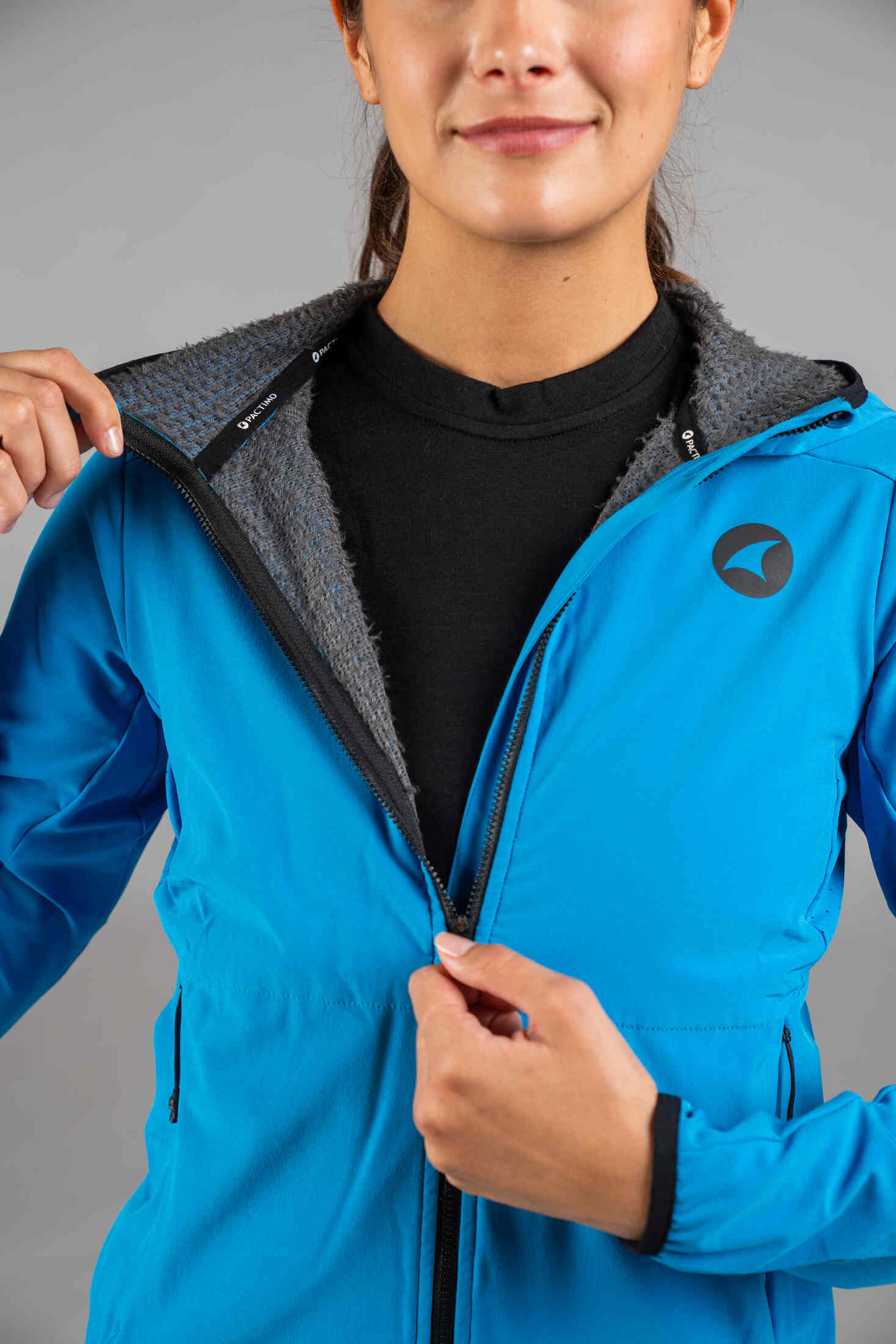 Women's Blue Insulated Cycling Jacket - Alpha Core Insulation