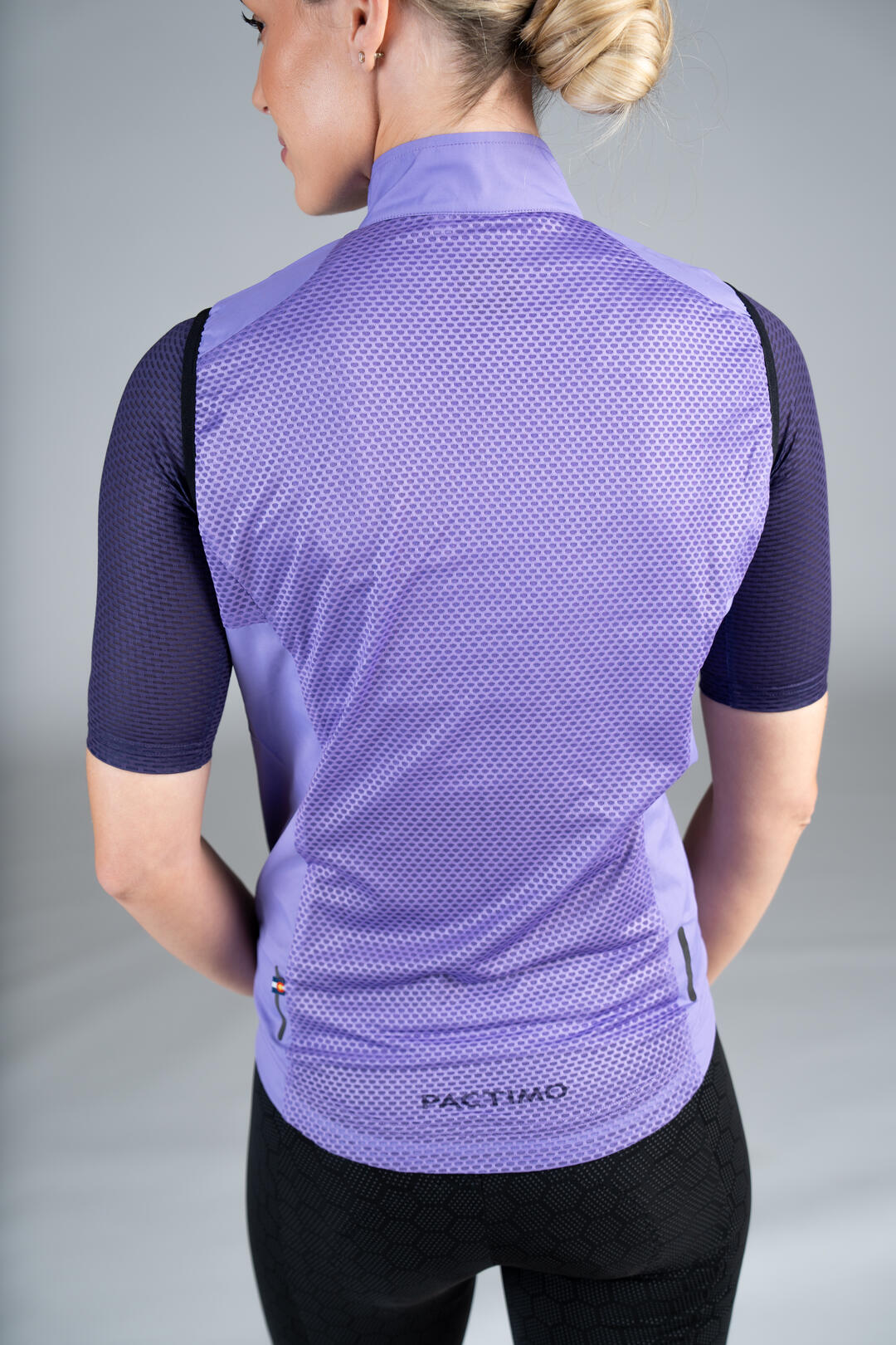 Women's Purple Cycling Wind Vest - Back Mesh