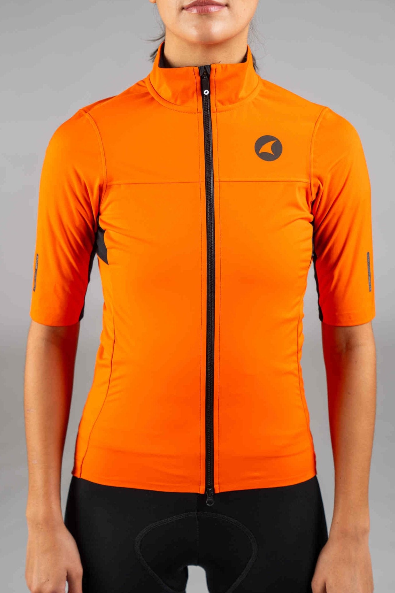 Women's Orange Water-Resistant Short Sleeve -