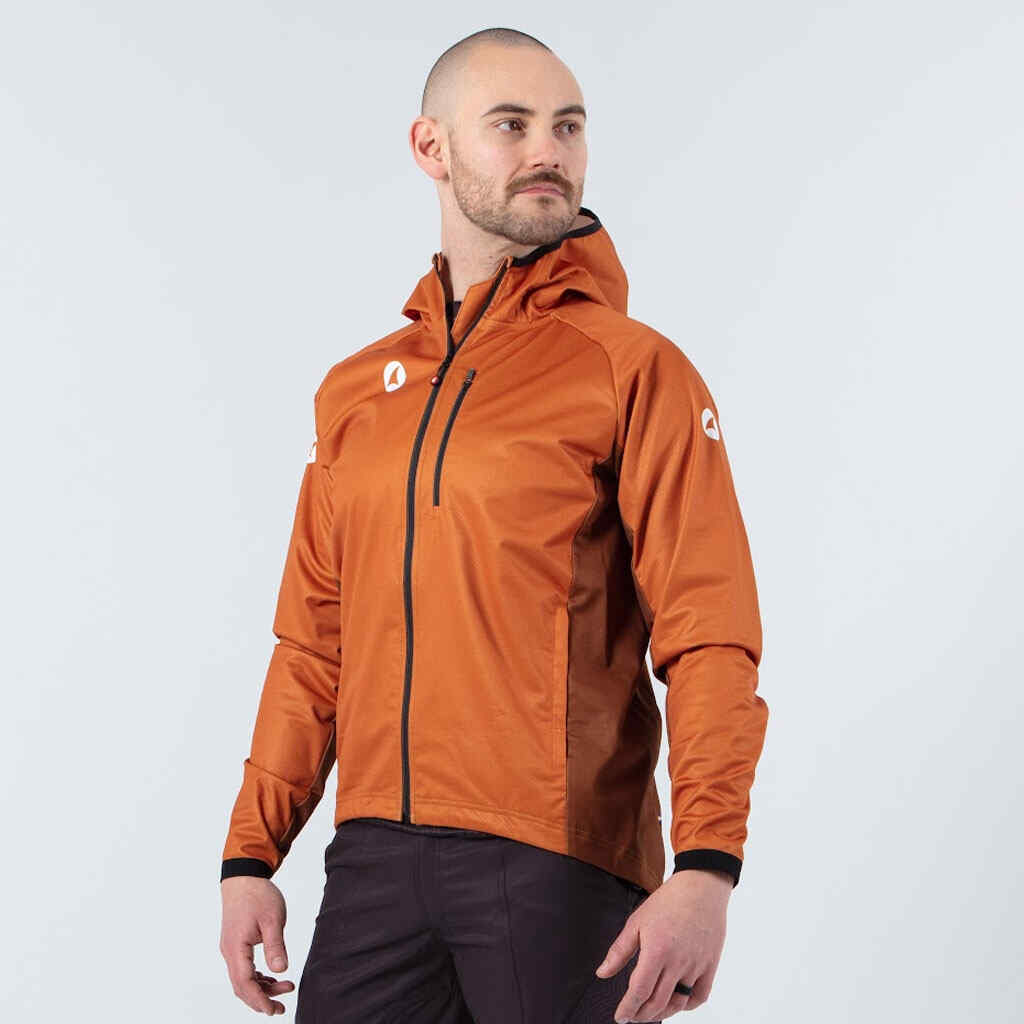 Men's Burnt Orange MTB Hoodie - Front View