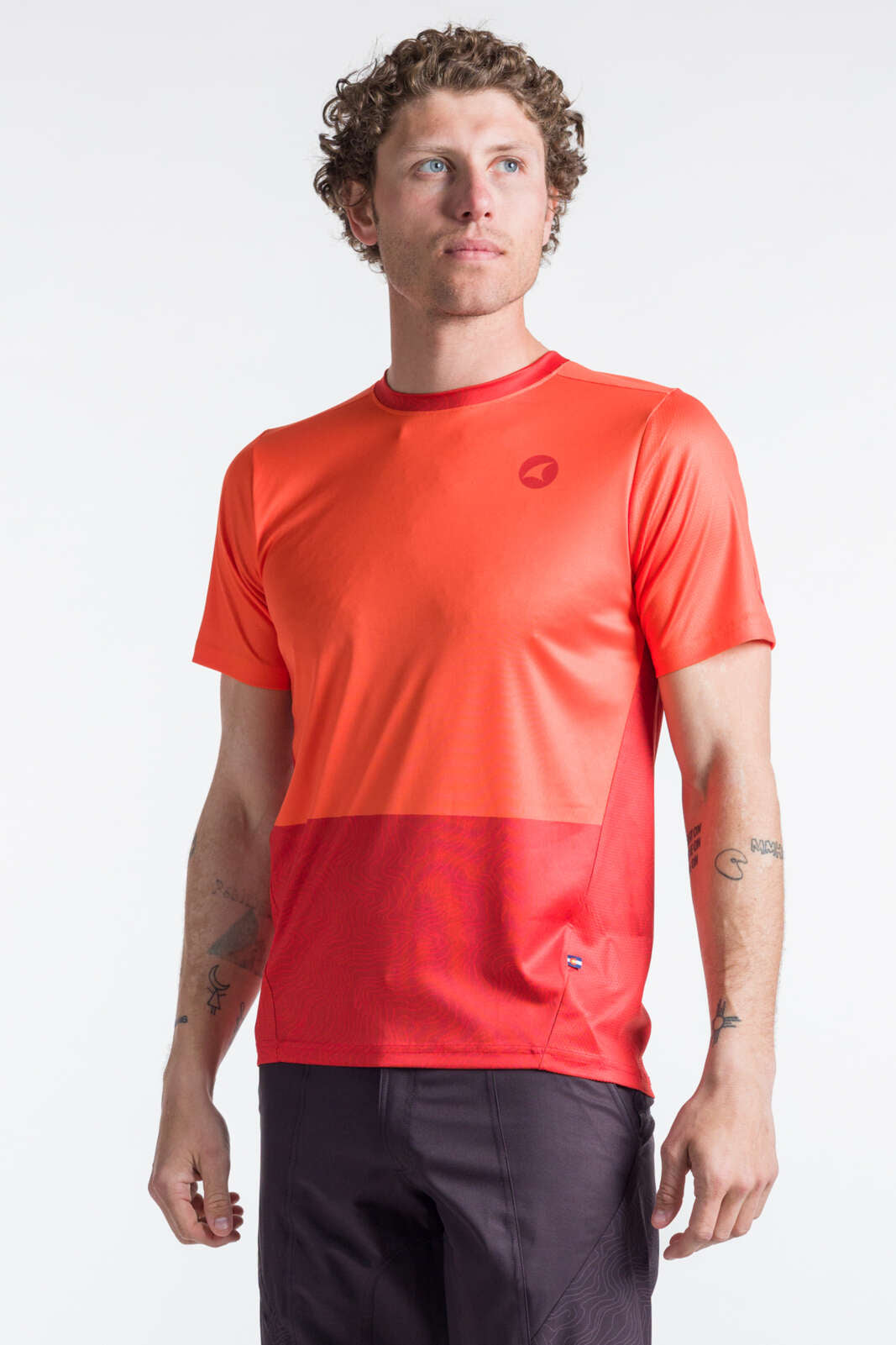 Red top mtb jersey