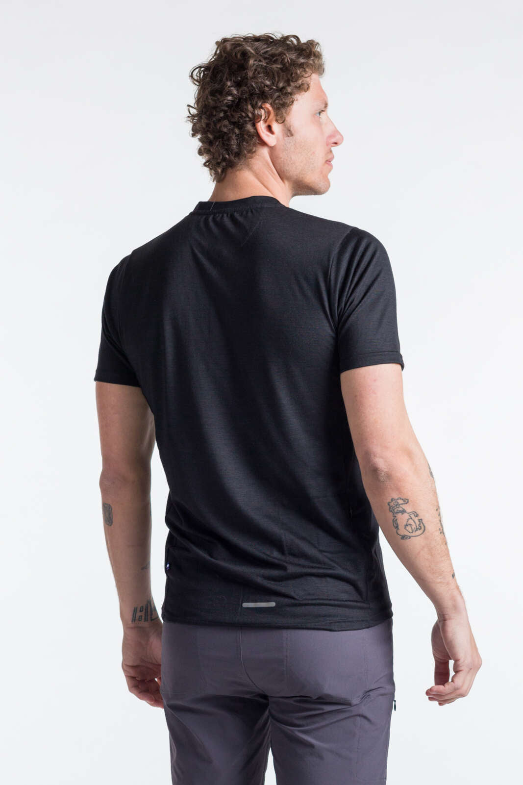 Black MTB Shirt for Men - Back View