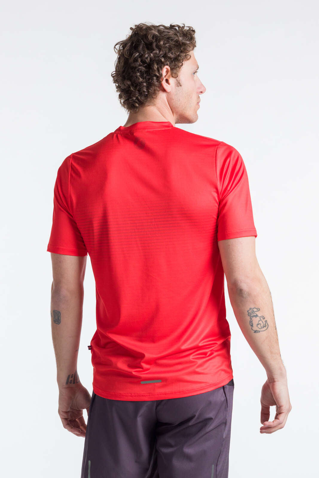 Men's Red Running Shirt - Back View