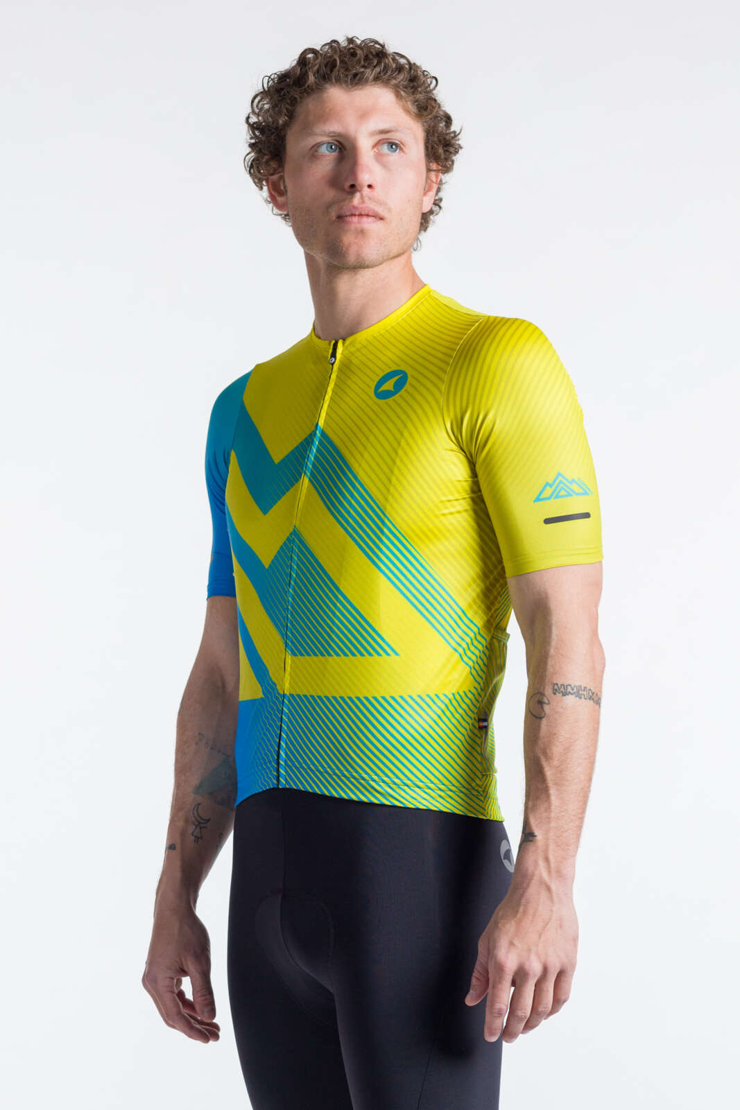 Best Yellow Cycling Jersey for Men I Loose Fit Pitch Design Pactimo