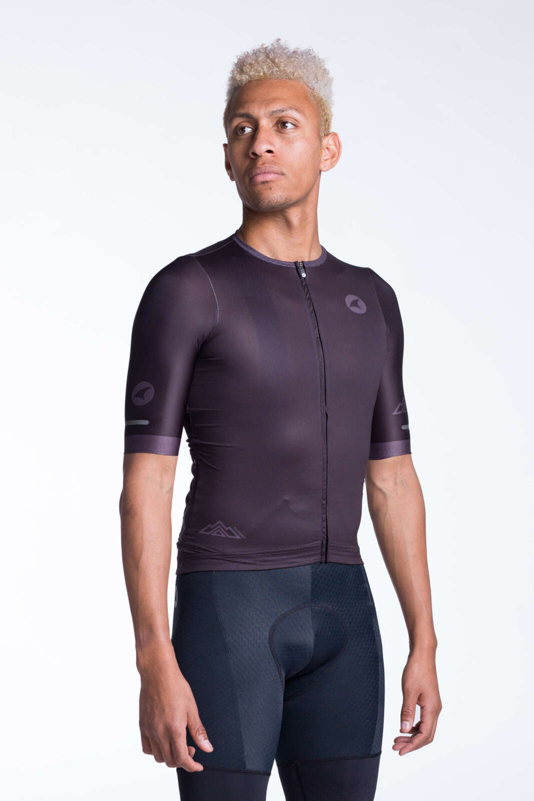 Mens black discount cycling jersey