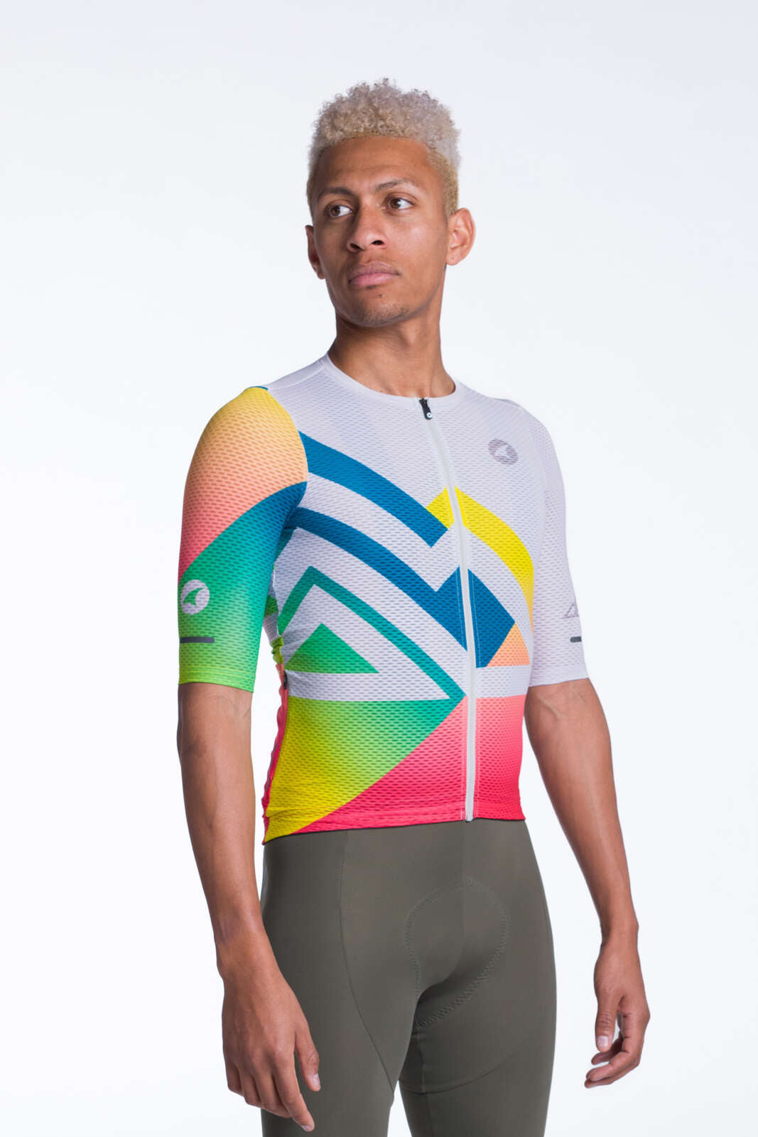 Men's Aero Mesh Cycling Jersey - Synth Bone Front View